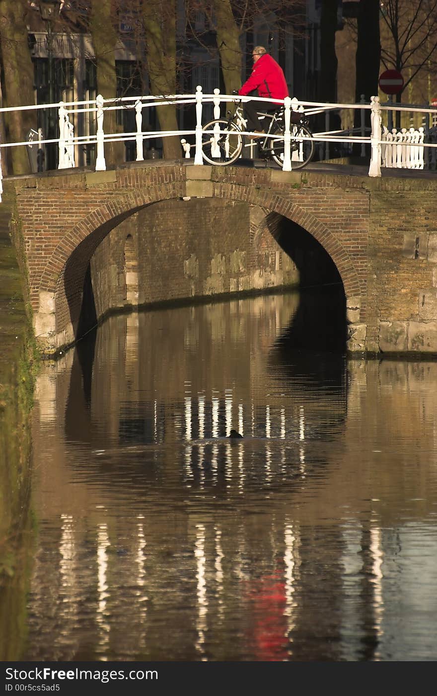 Pedestrian bridge in Delft