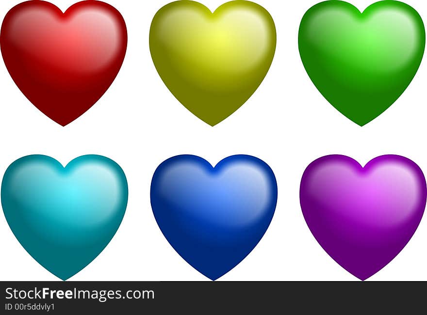 Gel Hearts In Color