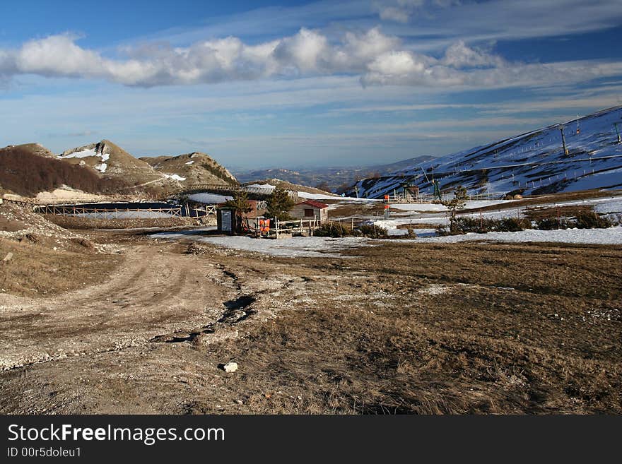 Ski slope in Bolognola