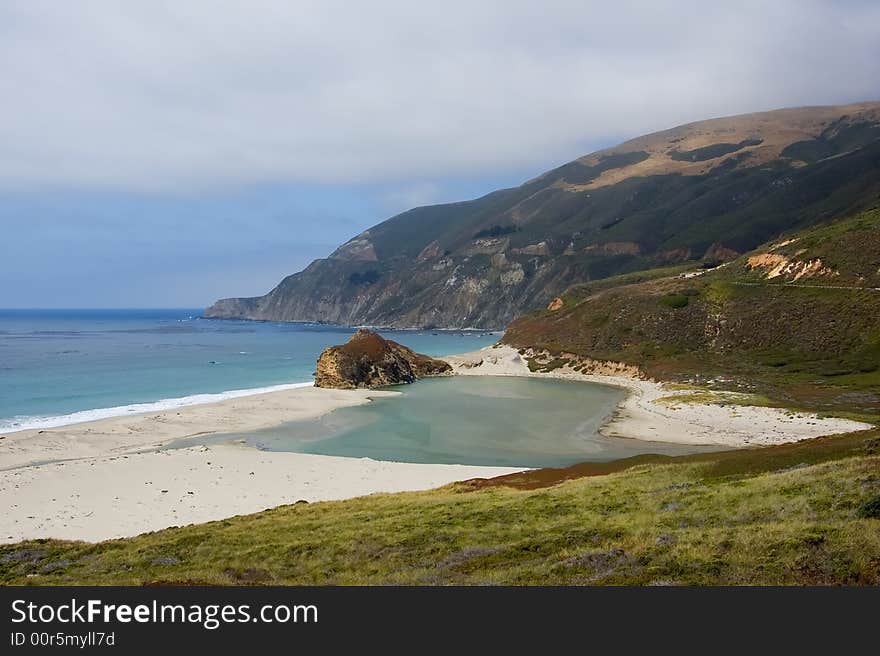 Foggy California coast