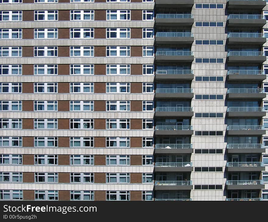 Crowded modern block of apartments condominium. Crowded modern block of apartments condominium