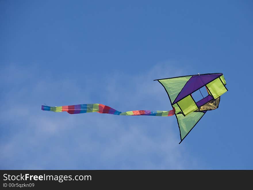 Kite against blue sky, Philippines