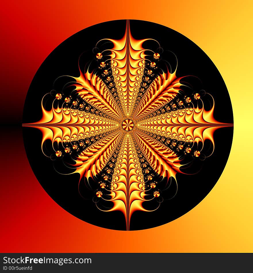 A fractal in the colors and shape of a wheat stalk. A fractal in the colors and shape of a wheat stalk.