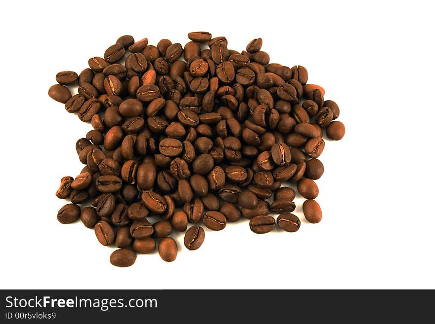 Isolated coffee beans