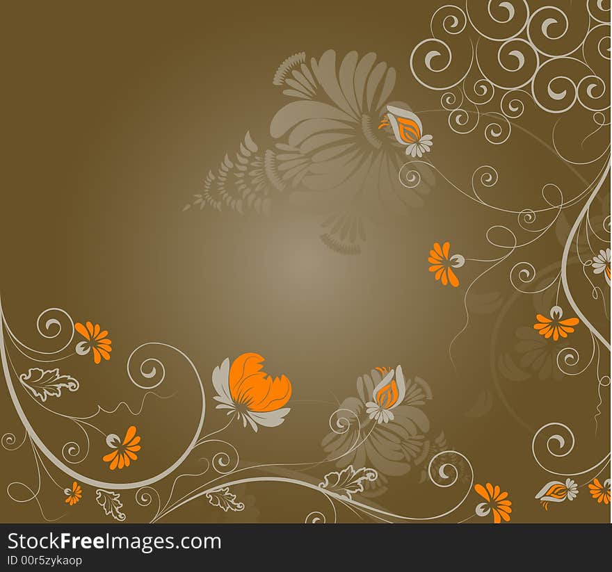 Abstract floral background. A vector format is added. Suits well for a postcard or background. Abstract floral background. A vector format is added. Suits well for a postcard or background