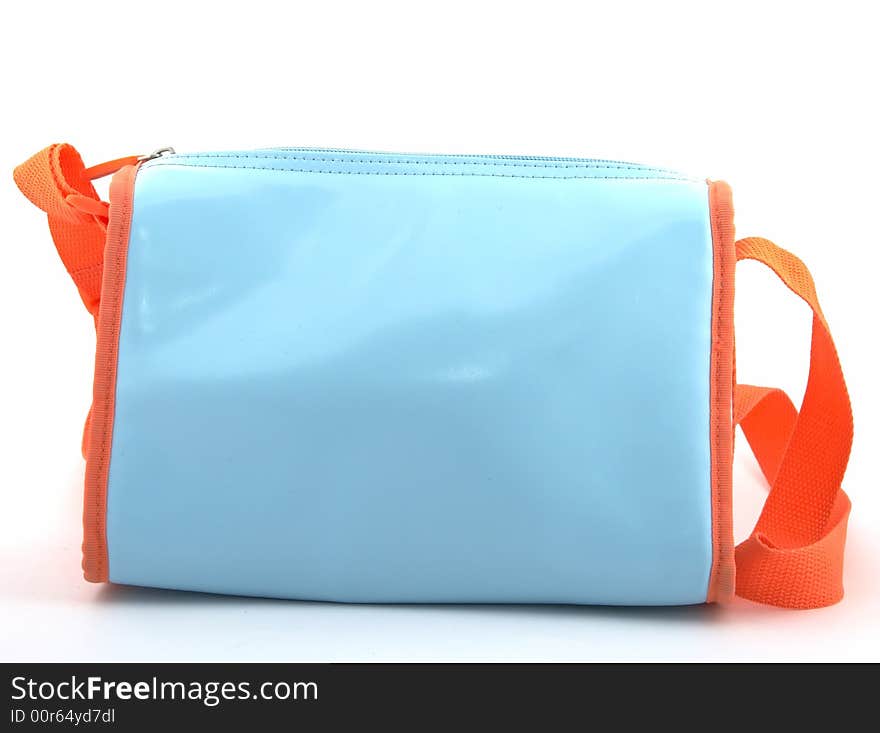 Female handbag on a white background