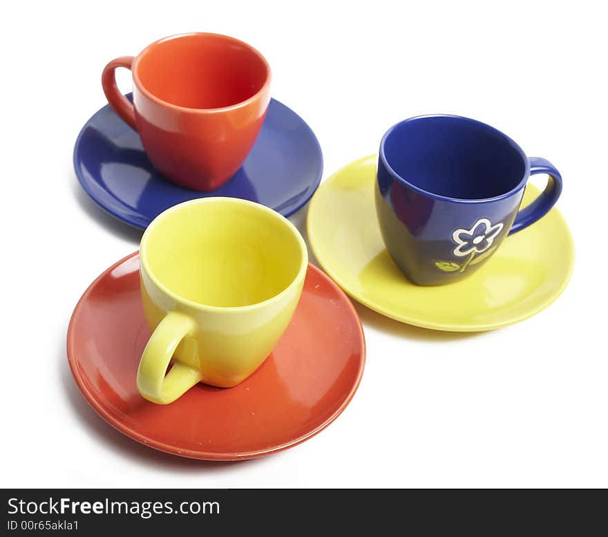 An image of a varicoloured cups