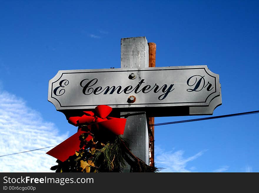 Cemetery Sign