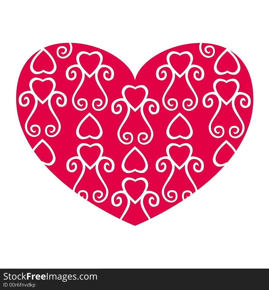 Monochrome Heart With Design