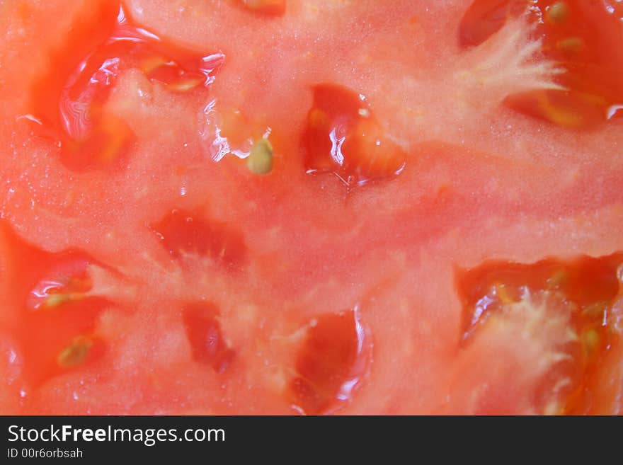 Macro of a tomato for an abstract or food background.