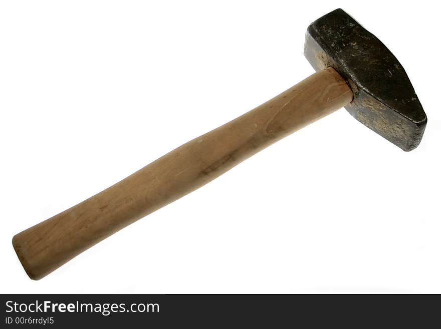 Hammer isolated over white background.