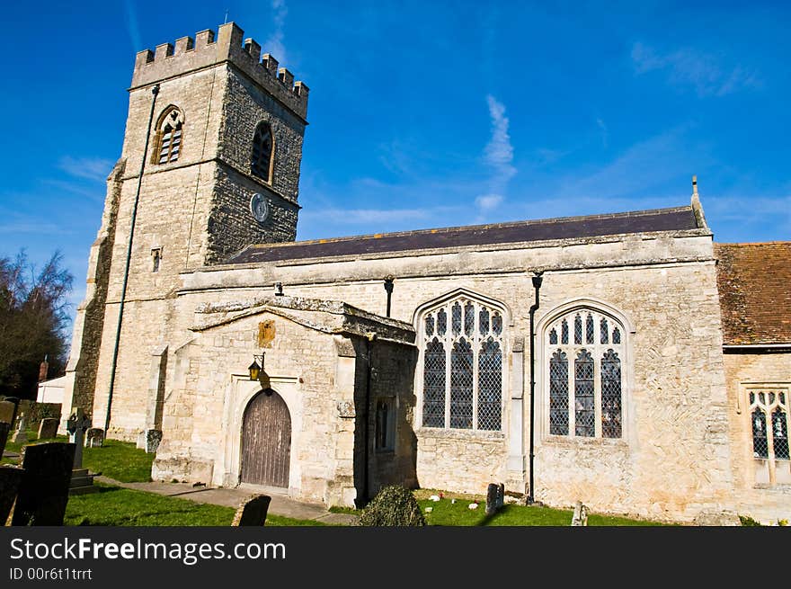 English country church - a medieval faith structure. English country church - a medieval faith structure