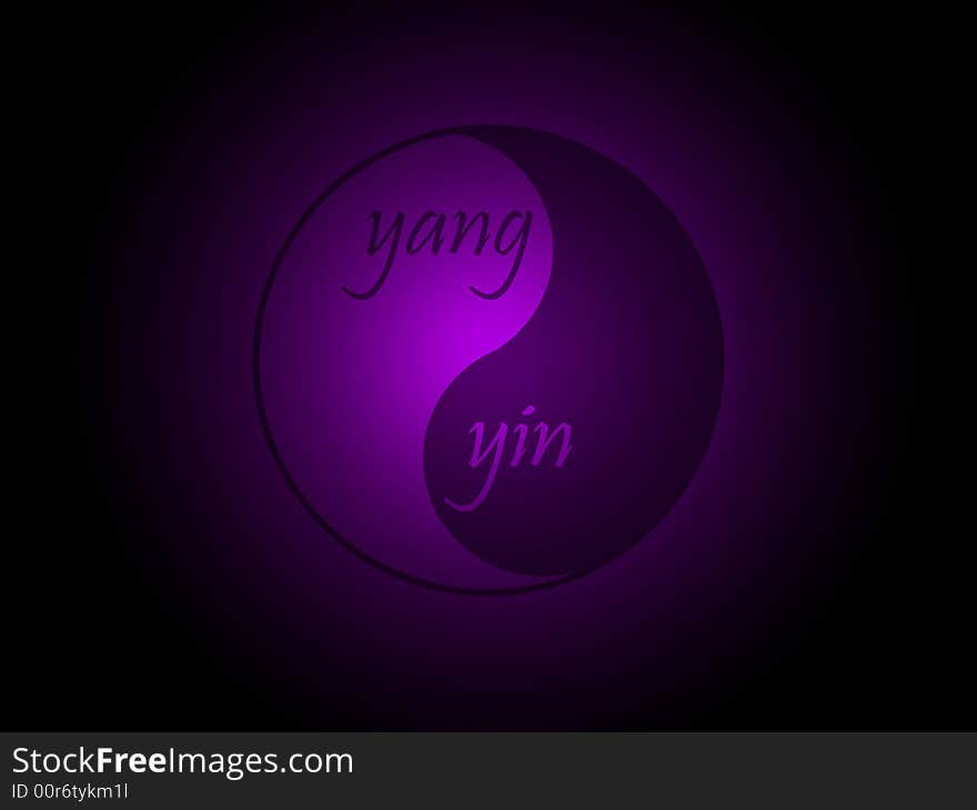 Black background with purple yinyang