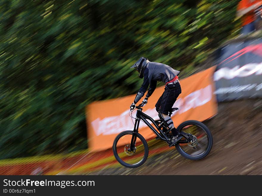 The bicycle racer at competitions. The bicycle racer at competitions