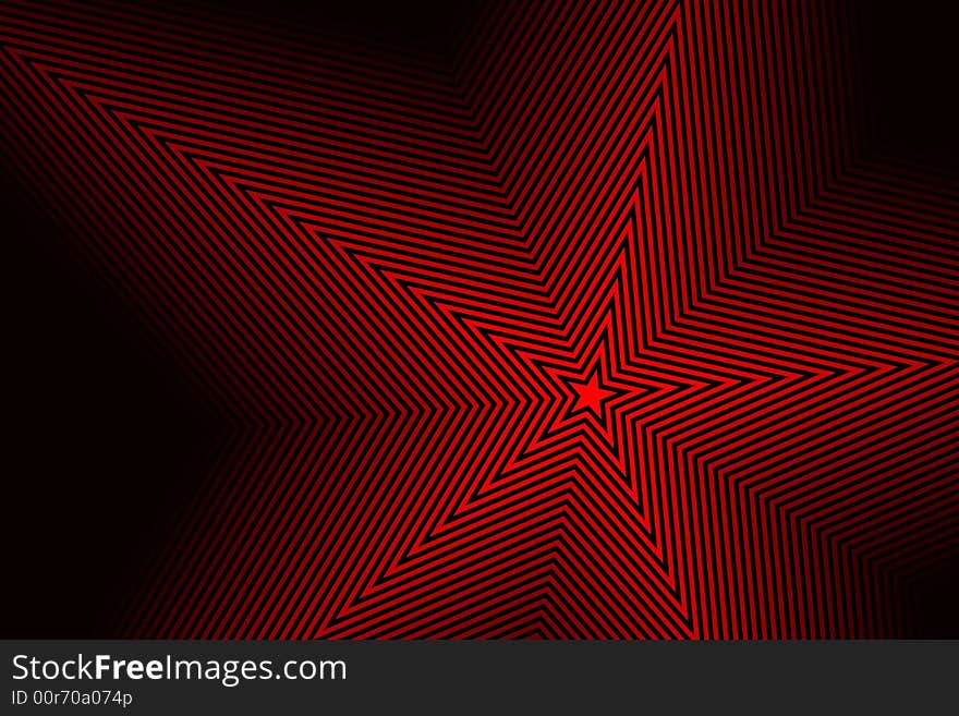 Vector illustration of red star