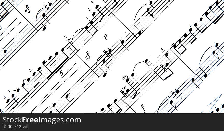 Music notes on white background