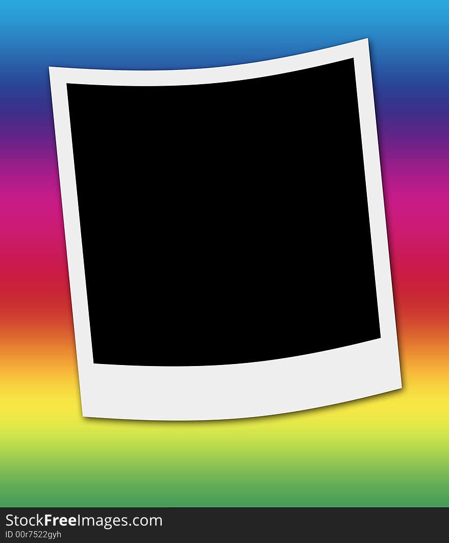 Blank Polaroid Picture Frame, Empty For Own Photo Or Text. Blank Polaroid Picture Frame, Empty For Own Photo Or Text