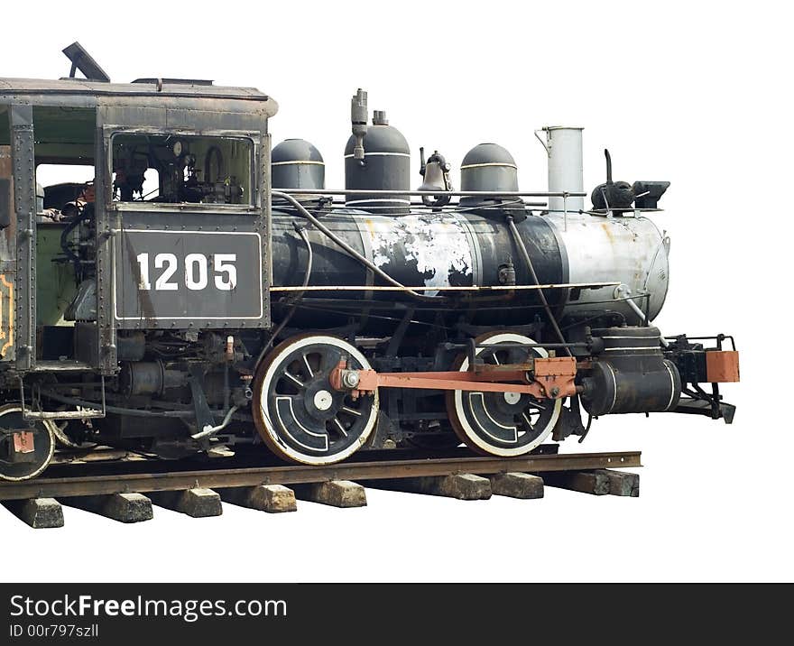 Vintage locomotive isolated