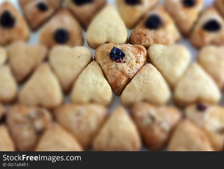 Shortbreads in shape of a heart