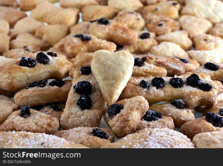 Shortbreads in shape of a heart