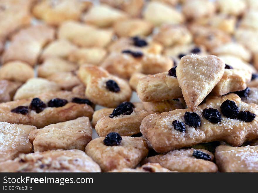 Shortbreads in shape of a heart