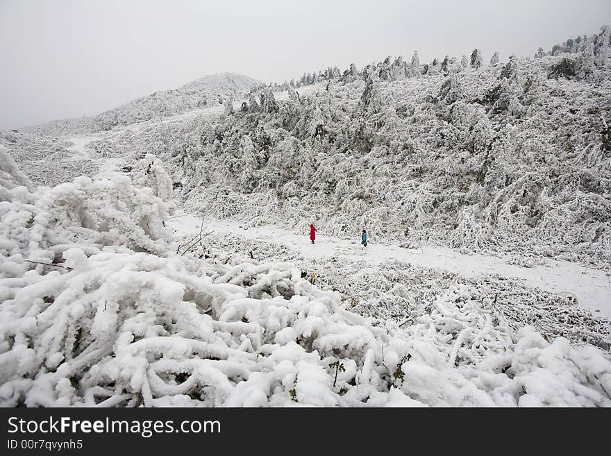 Mountains in snow