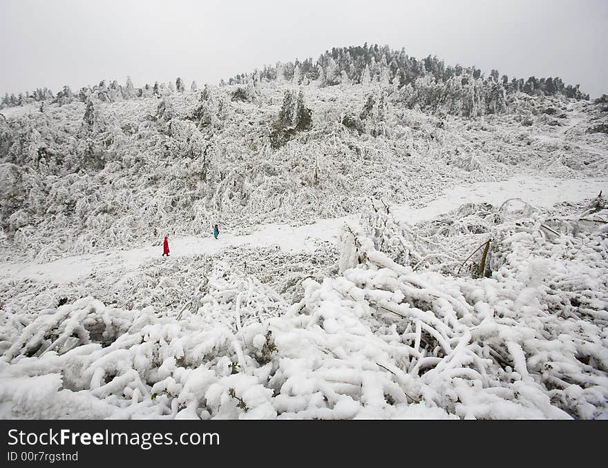 Mountains was became white with snow & ice in winter. Mountains was became white with snow & ice in winter