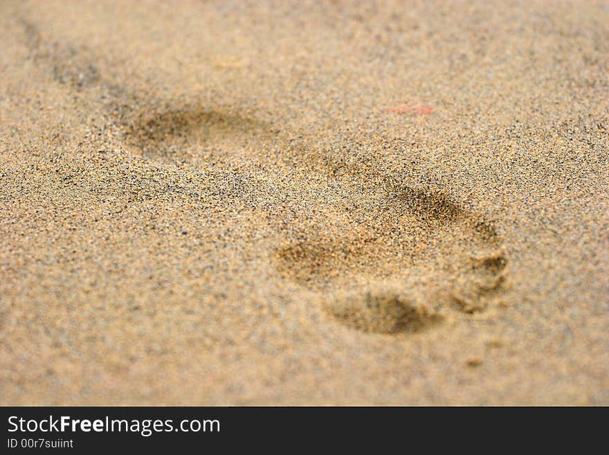 Footprint on sand 3