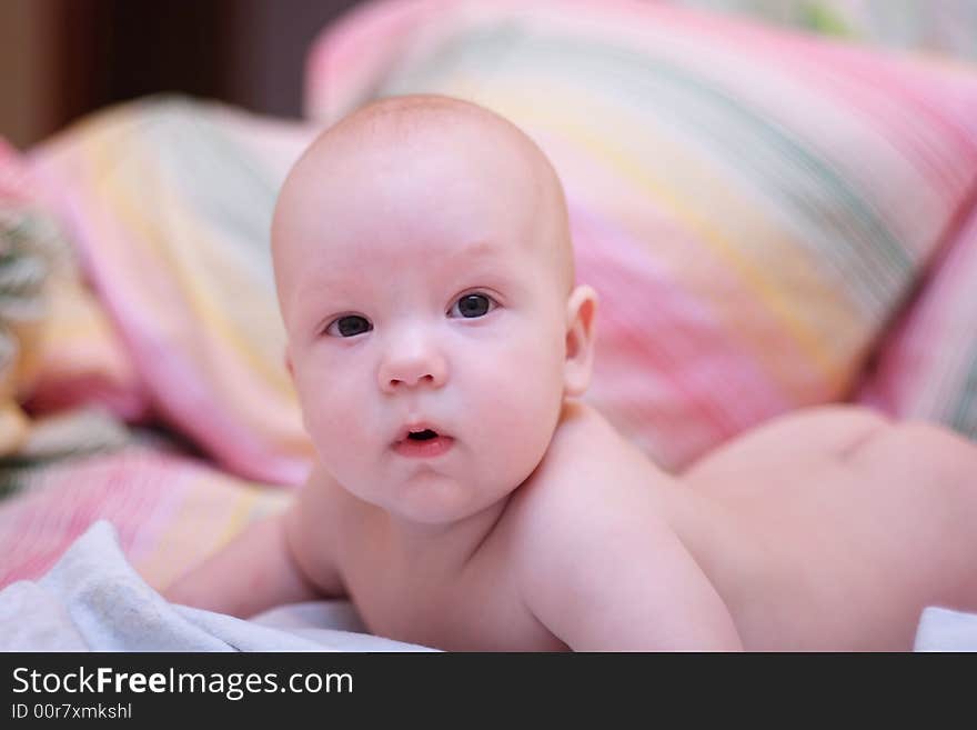 Baby rest on bed