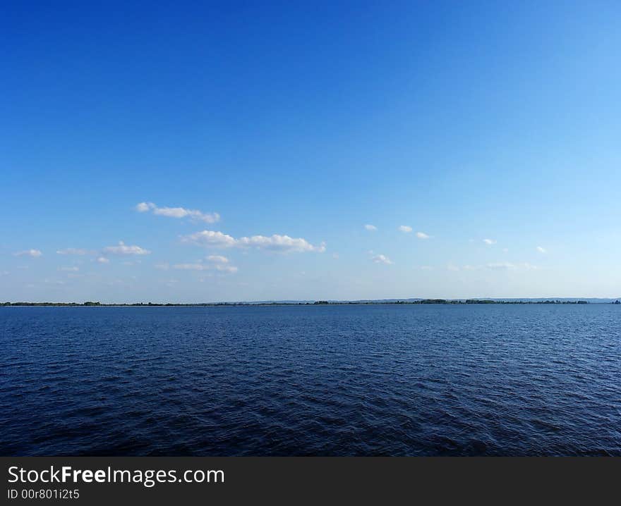 Lake Scene During Summer