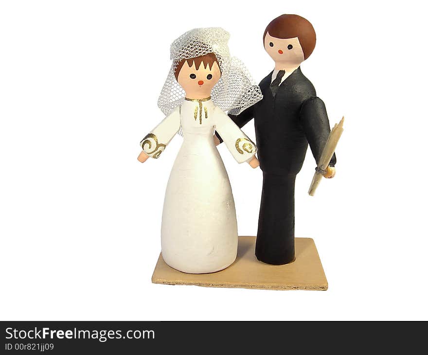 Figures of the bridegroom and the bride