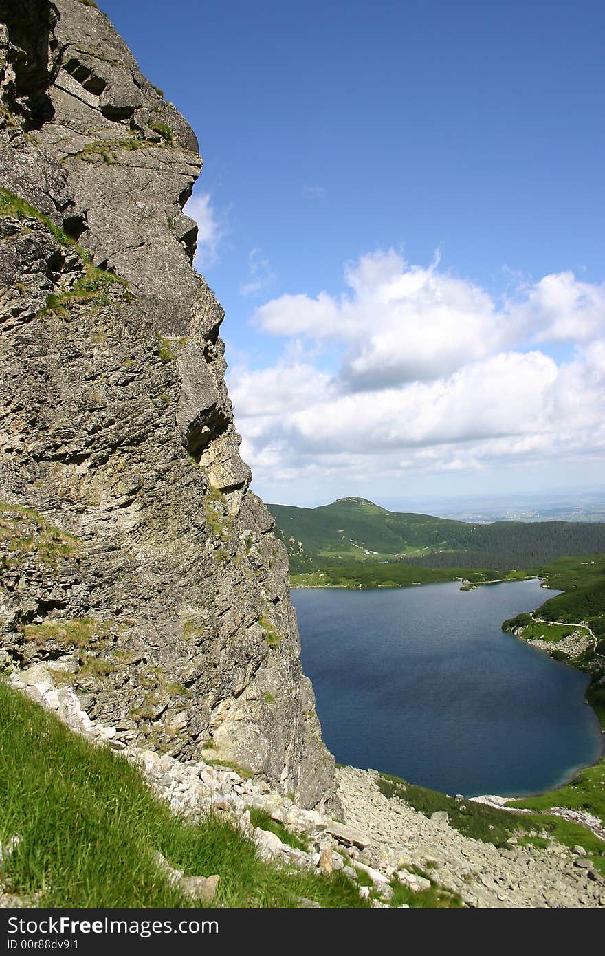 A mountain lakes in Polish Tatra Mountains