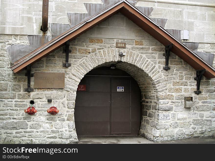 Entrance to a monastery in Old Montreal, Quebec. Entrance to a monastery in Old Montreal, Quebec