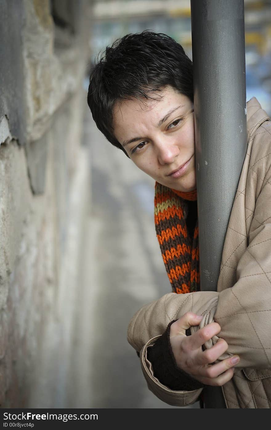 A view with a woman looking thoughtful