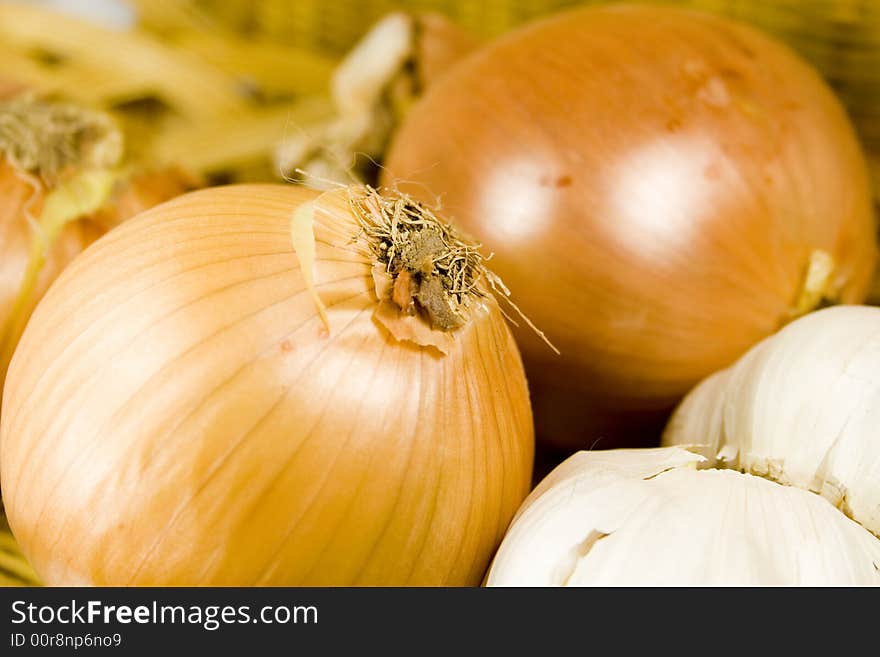 Onions and garlics