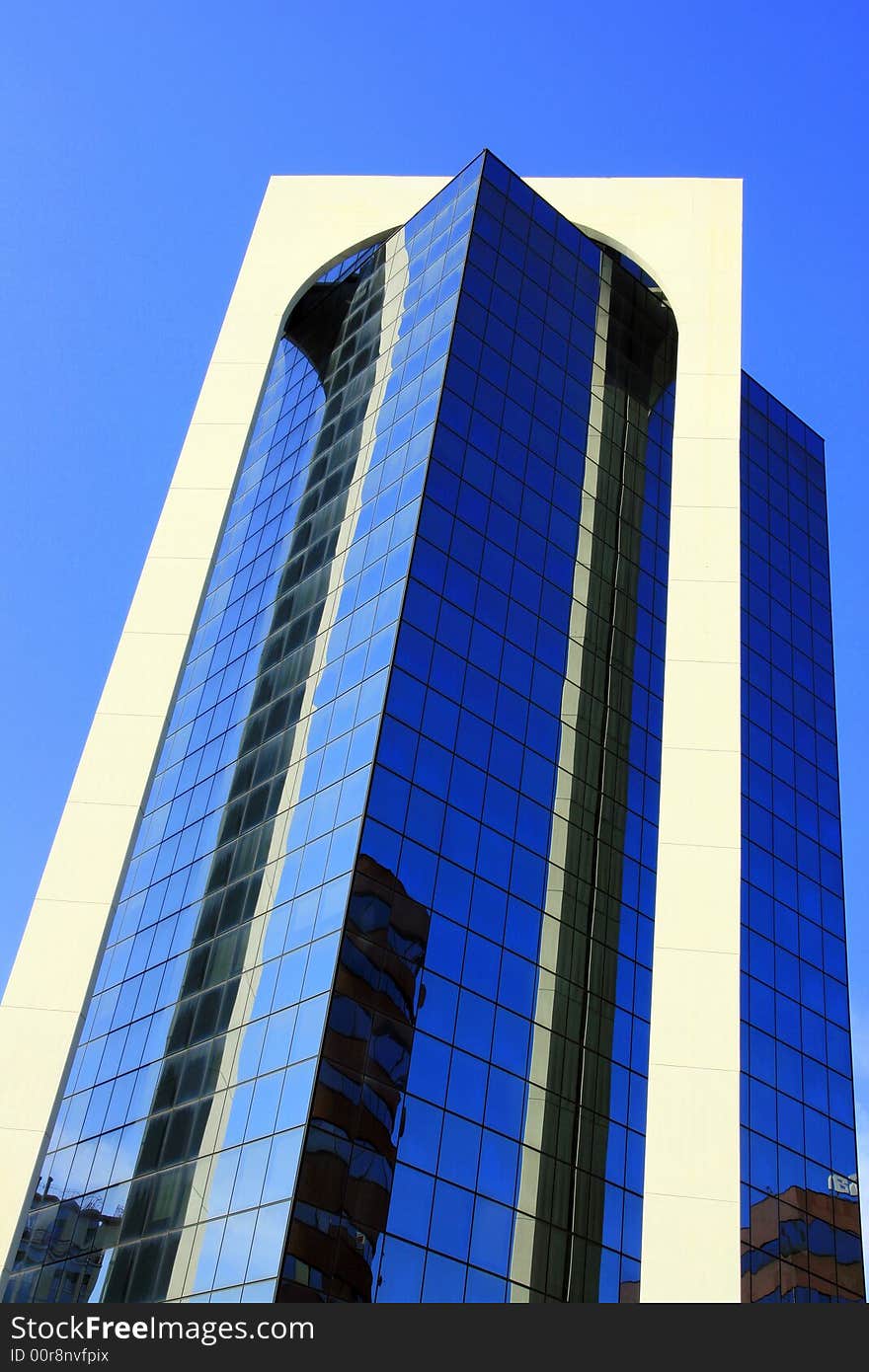 Blue business building