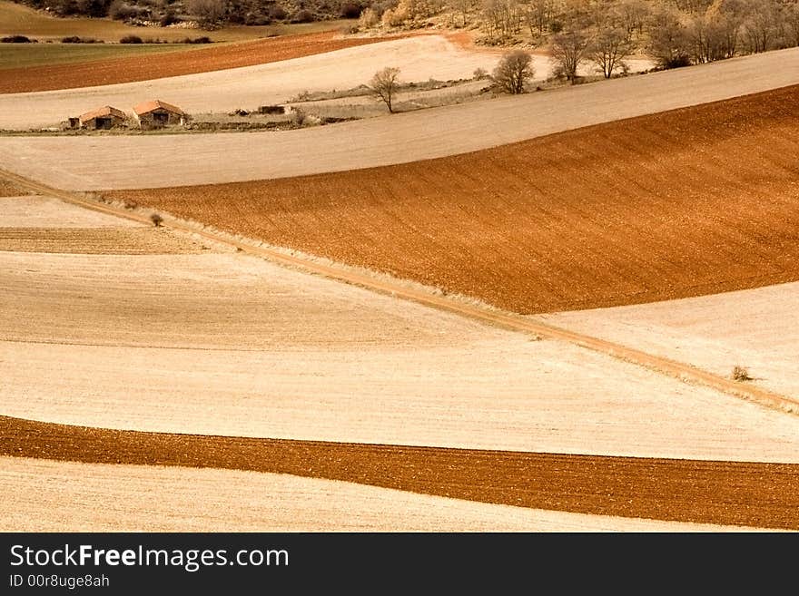 Fields and meadows at center Spain