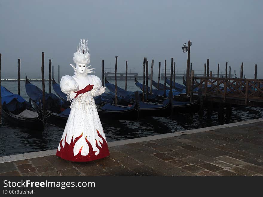 People during the Venice Carnival in Italy