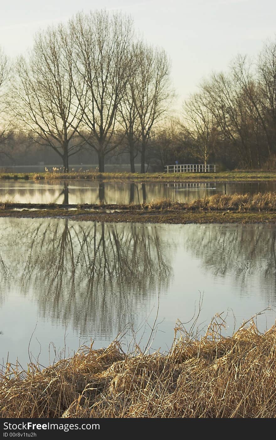 Waterside view from Holland during early Spring