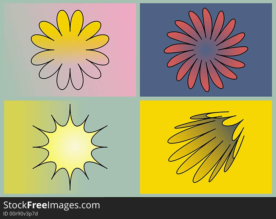 Flower background. Vector illustration that can be scaled to any size without loss of resolution. Flower background. Vector illustration that can be scaled to any size without loss of resolution.