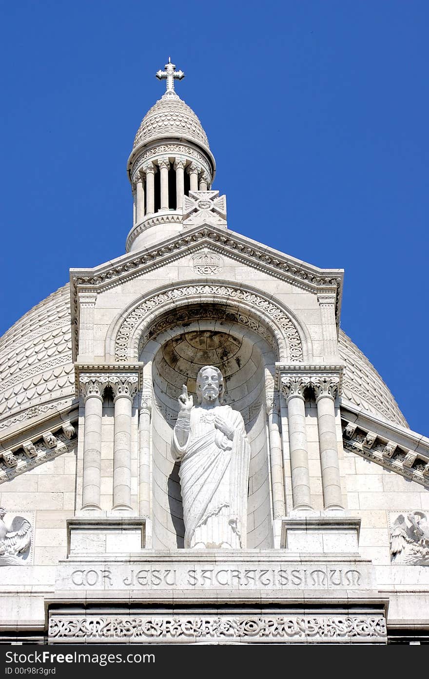 A detail of the Sacre-Coeur church, Montmartre, Paris