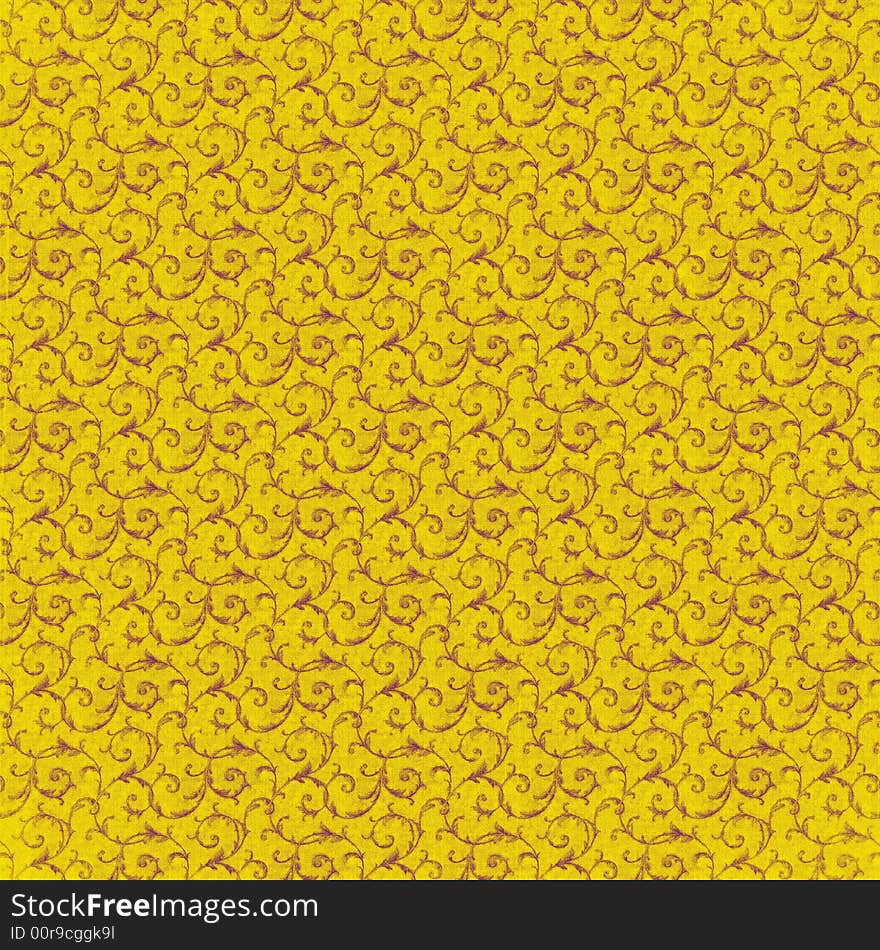 Yellow and brown floral pattern. Yellow and brown floral pattern