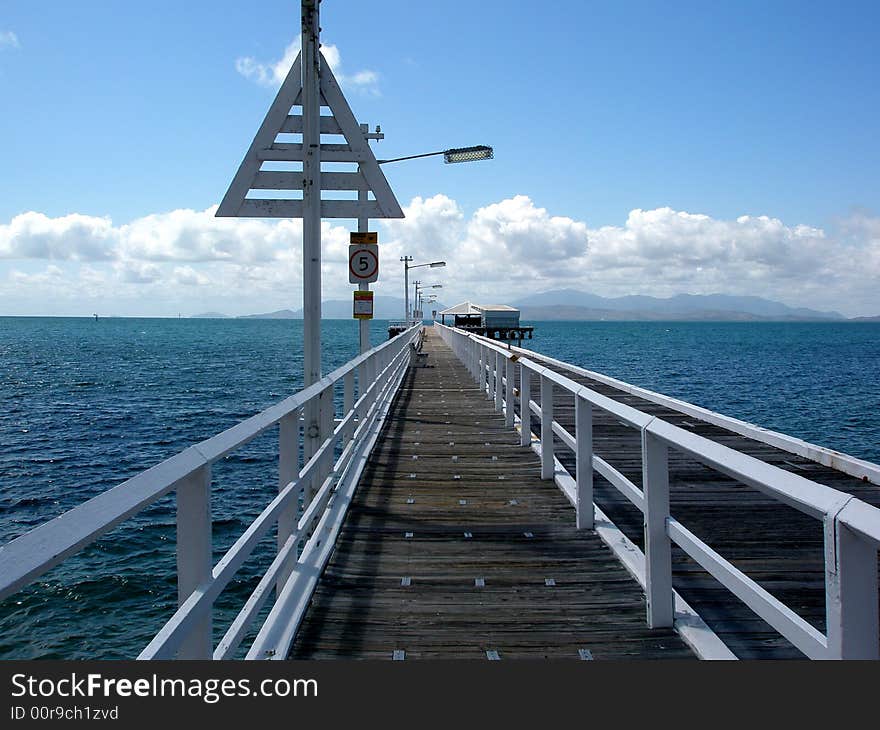 A very long walk to the end of the
pier. A very long walk to the end of the
pier