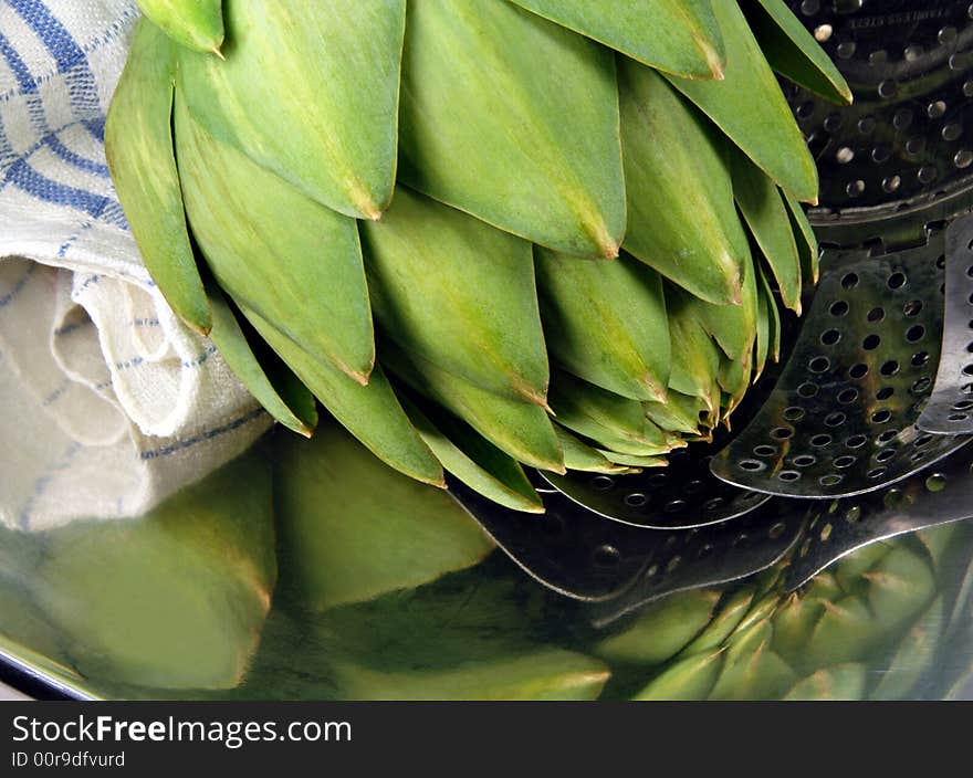 Artichoke in a Steamer