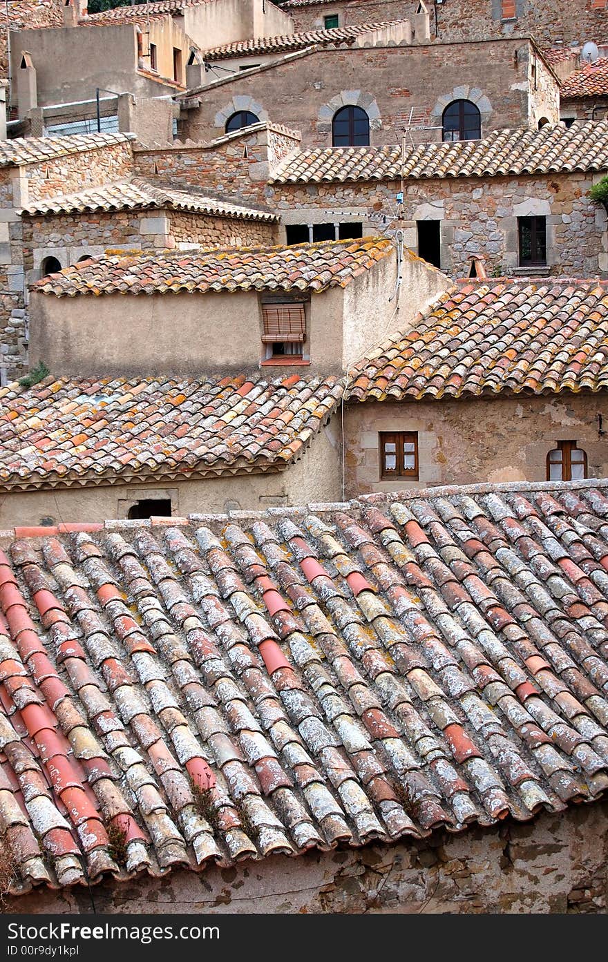 Typical old spanish houses in Catalonia. Typical old spanish houses in Catalonia