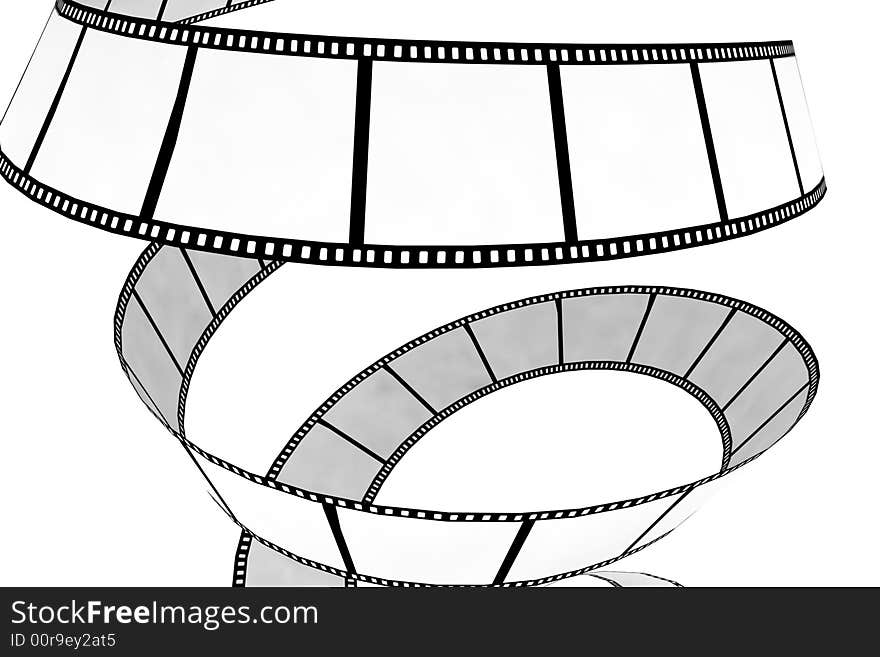 Isolated movie/photo film - illustration on white background