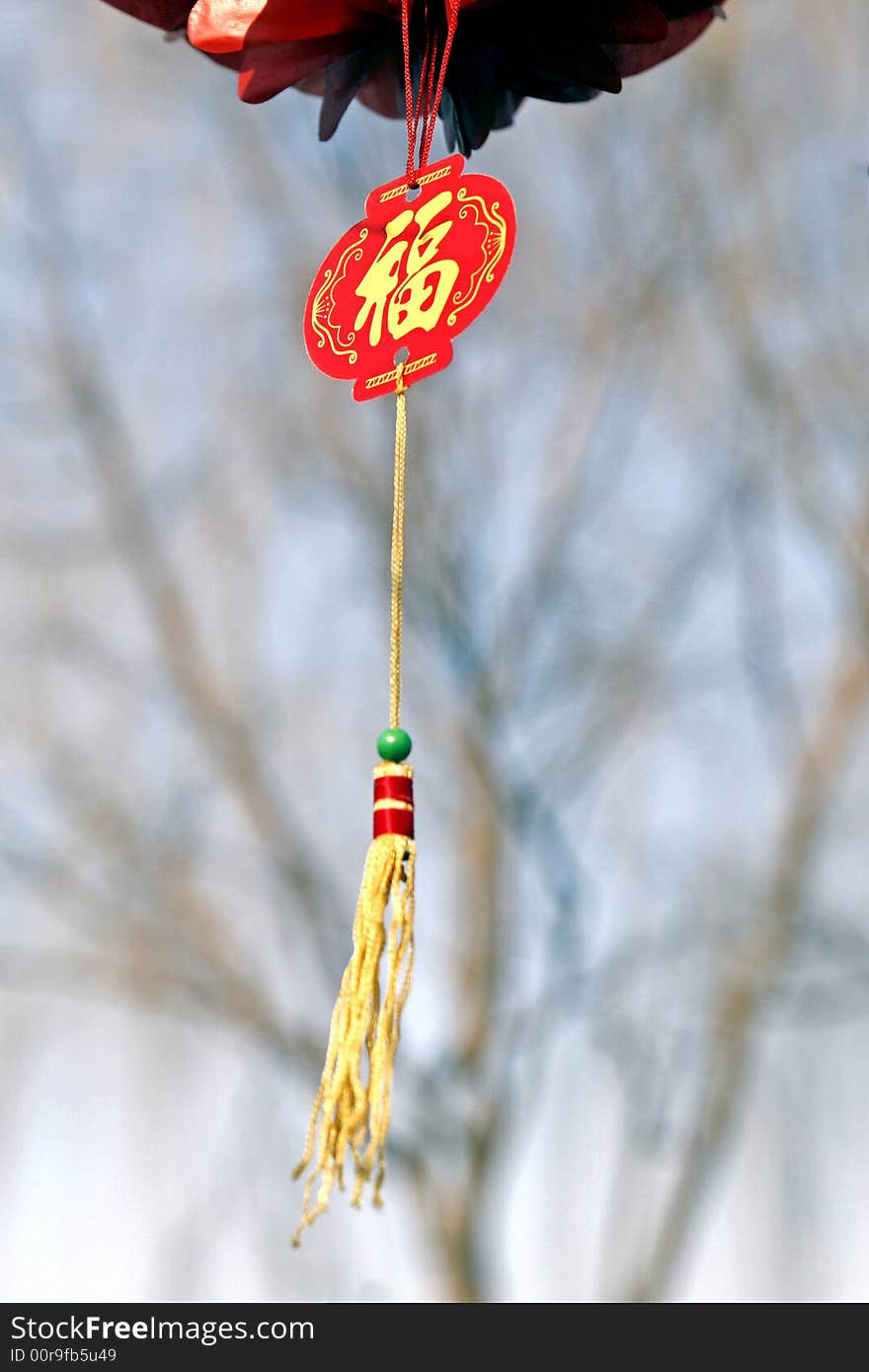 Good Fortune  of China in New Year.
During Chinese New Year, such a mascot is hung everywhere.