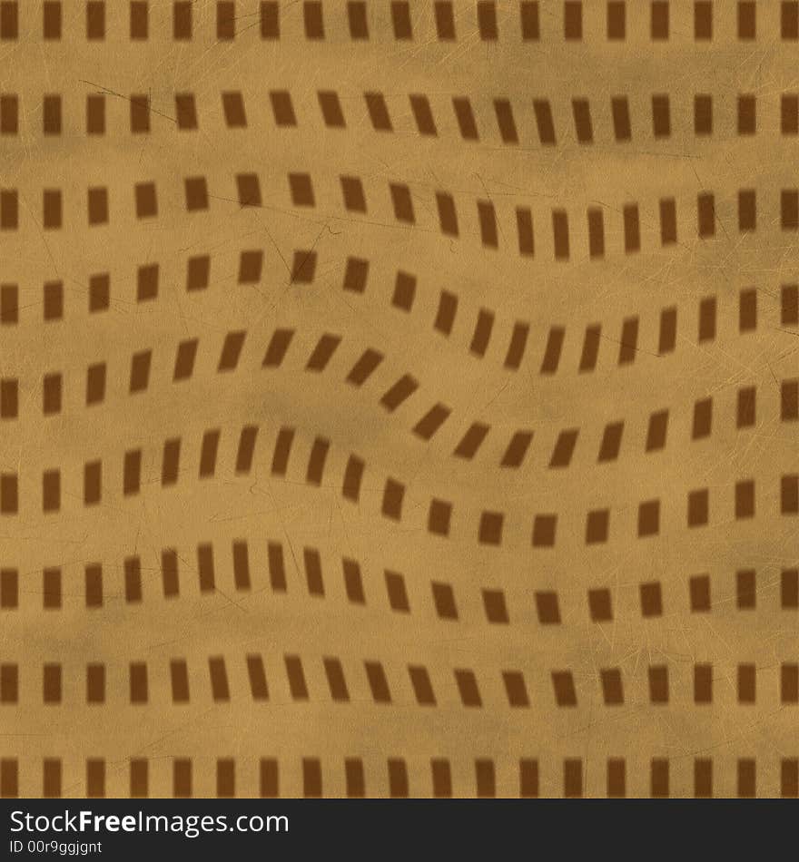 Grungy brown background with geometrical waves