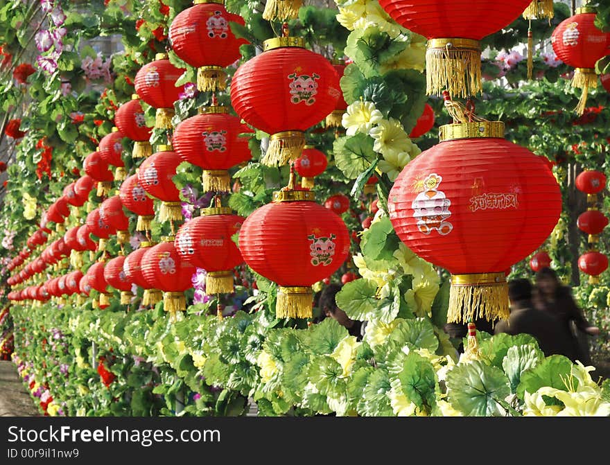 Red lantern in New Year.