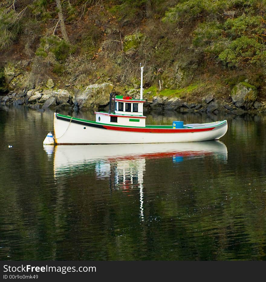 Boat in Calm Bay Waters